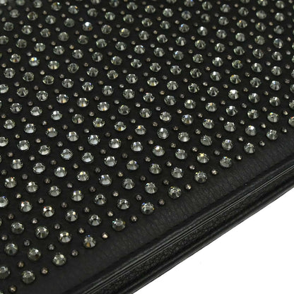 Chanel 2014-2015 Black Calfskin Rhinestone WOC Wallet on Chain Bag