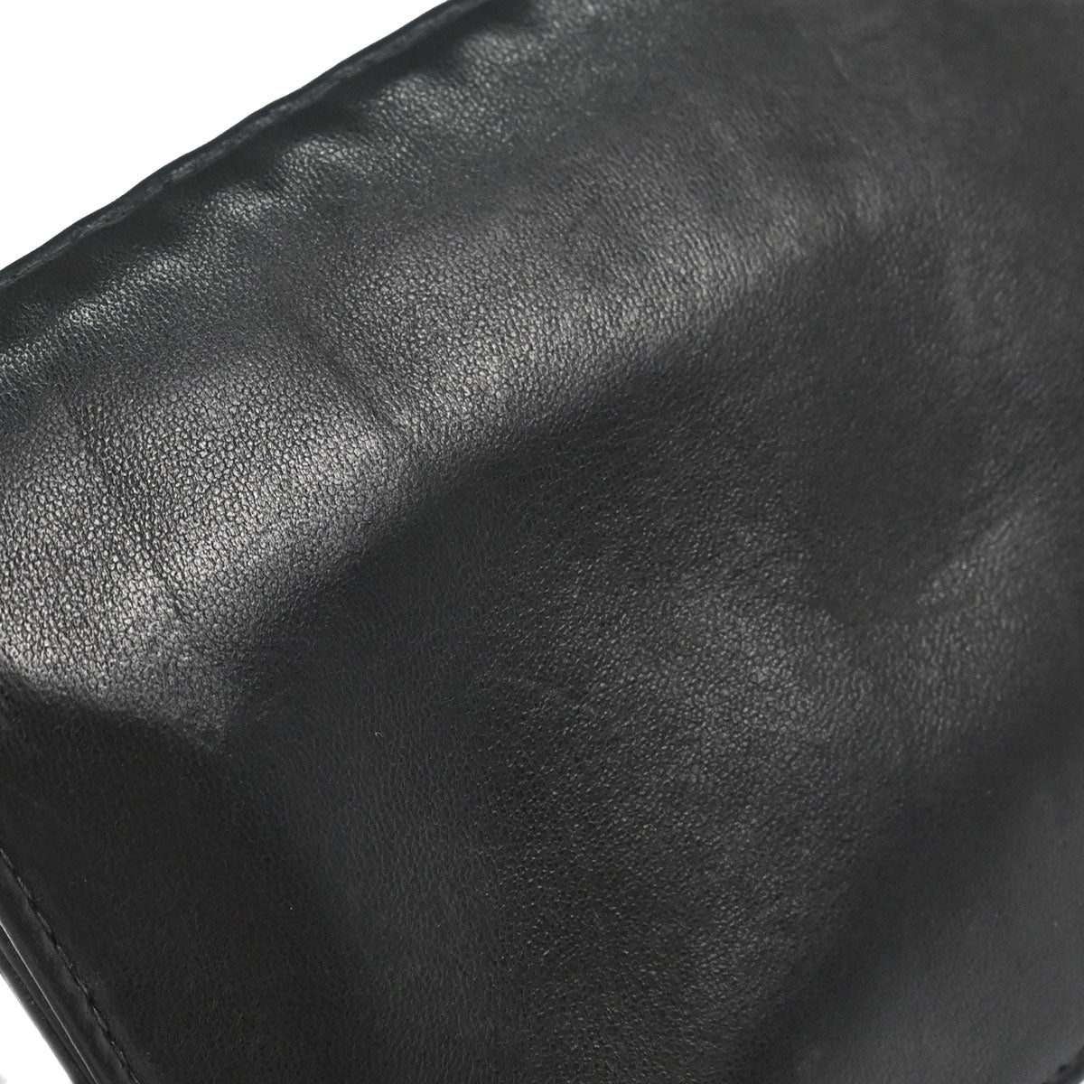 Chanel 2003-2004 Black Lambskin Chain-Embellished Shoulder Bag
