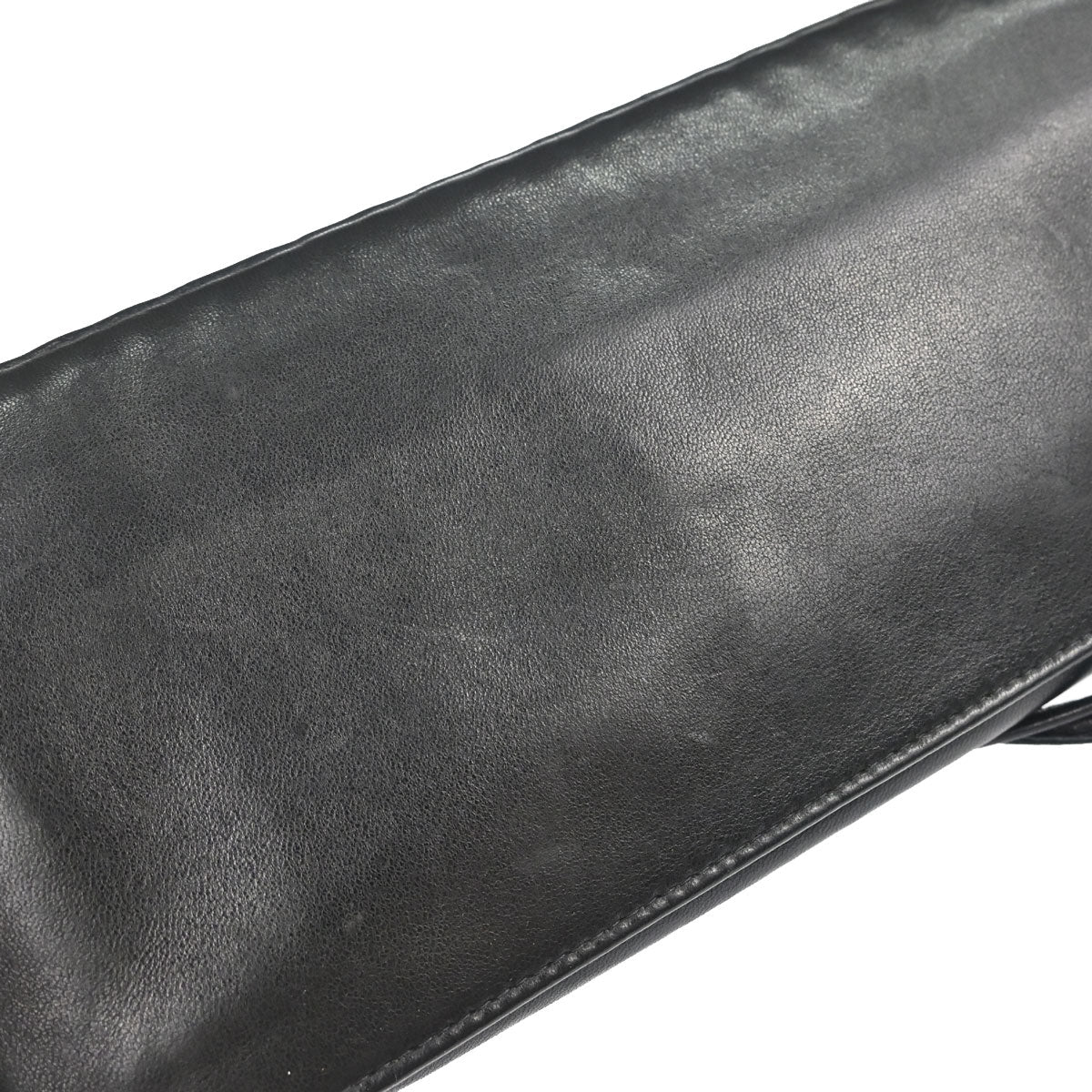 Chanel 2003-2004 Black Lambskin Chain-Embellished Shoulder Bag