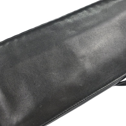 Chanel 2003-2004 Black Lambskin Chain-Embellished Shoulder Bag