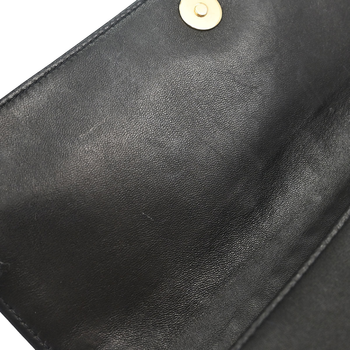 Chanel 2003-2004 Black Lambskin Chain-Embellished Shoulder Bag