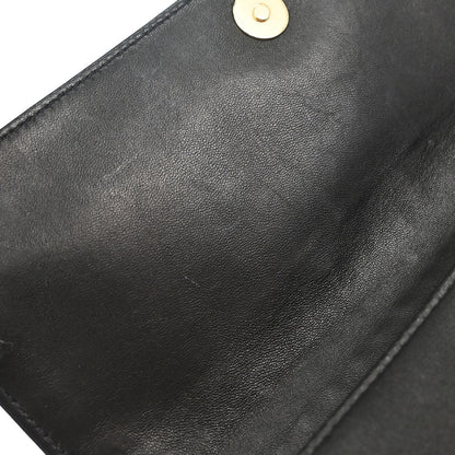 Chanel 2003-2004 Black Lambskin Chain-Embellished Shoulder Bag