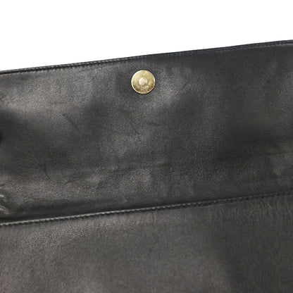 Chanel 2003-2004 Black Lambskin Chain-Embellished Shoulder Bag