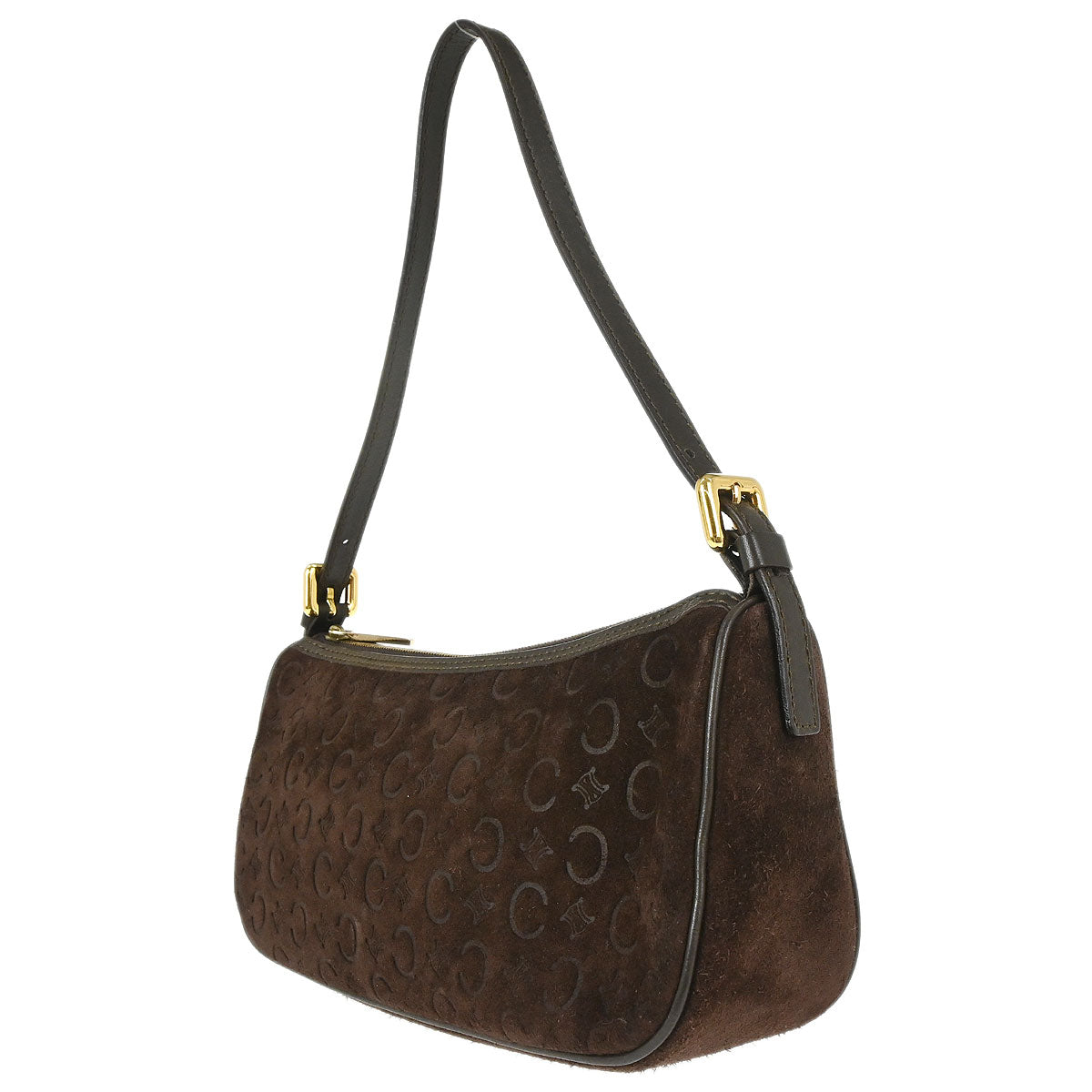 Celine Brown Suede C Macadam Handbag