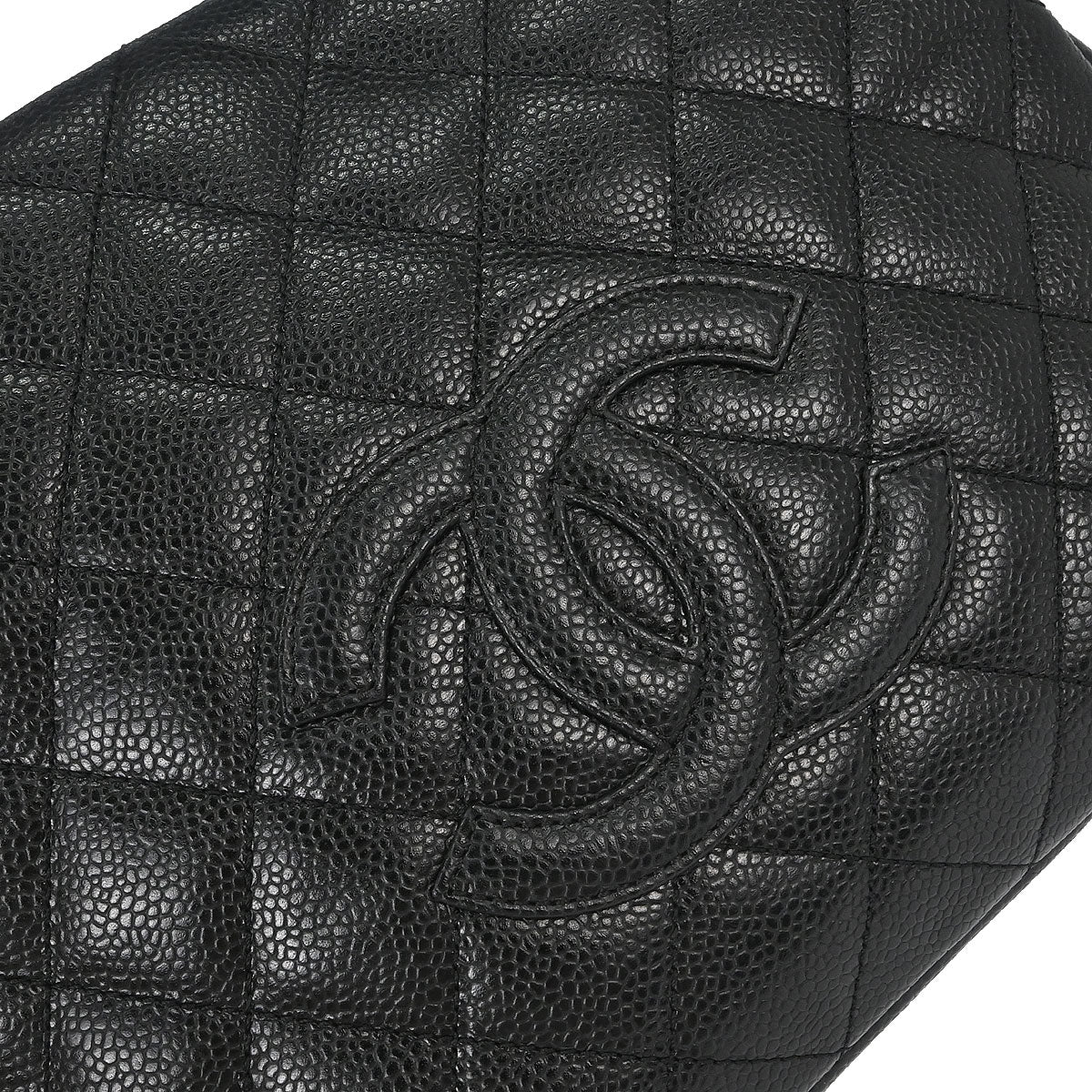 Chanel 2005-2006 Black Caviar Skin Petite Timeless Tote PTT Chain Handbag