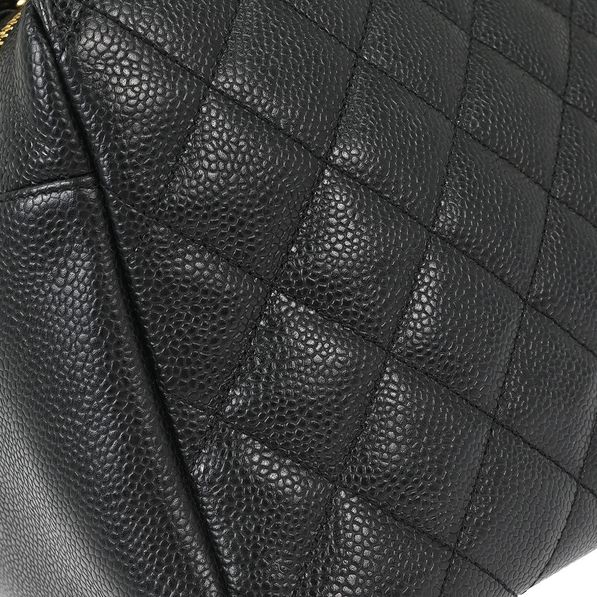 Chanel 2005-2006 Black Caviar Skin Petite Timeless Tote PTT Chain Handbag