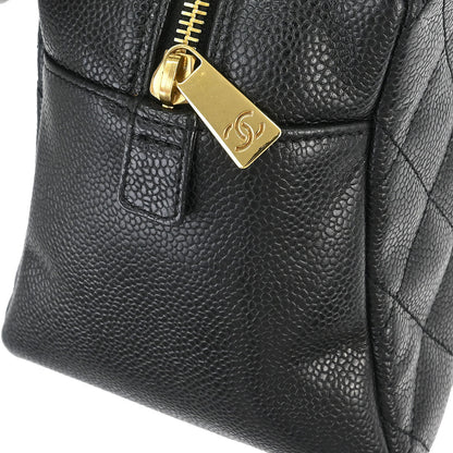 Chanel 2005-2006 Black Caviar Skin Petite Timeless Tote PTT Chain Handbag