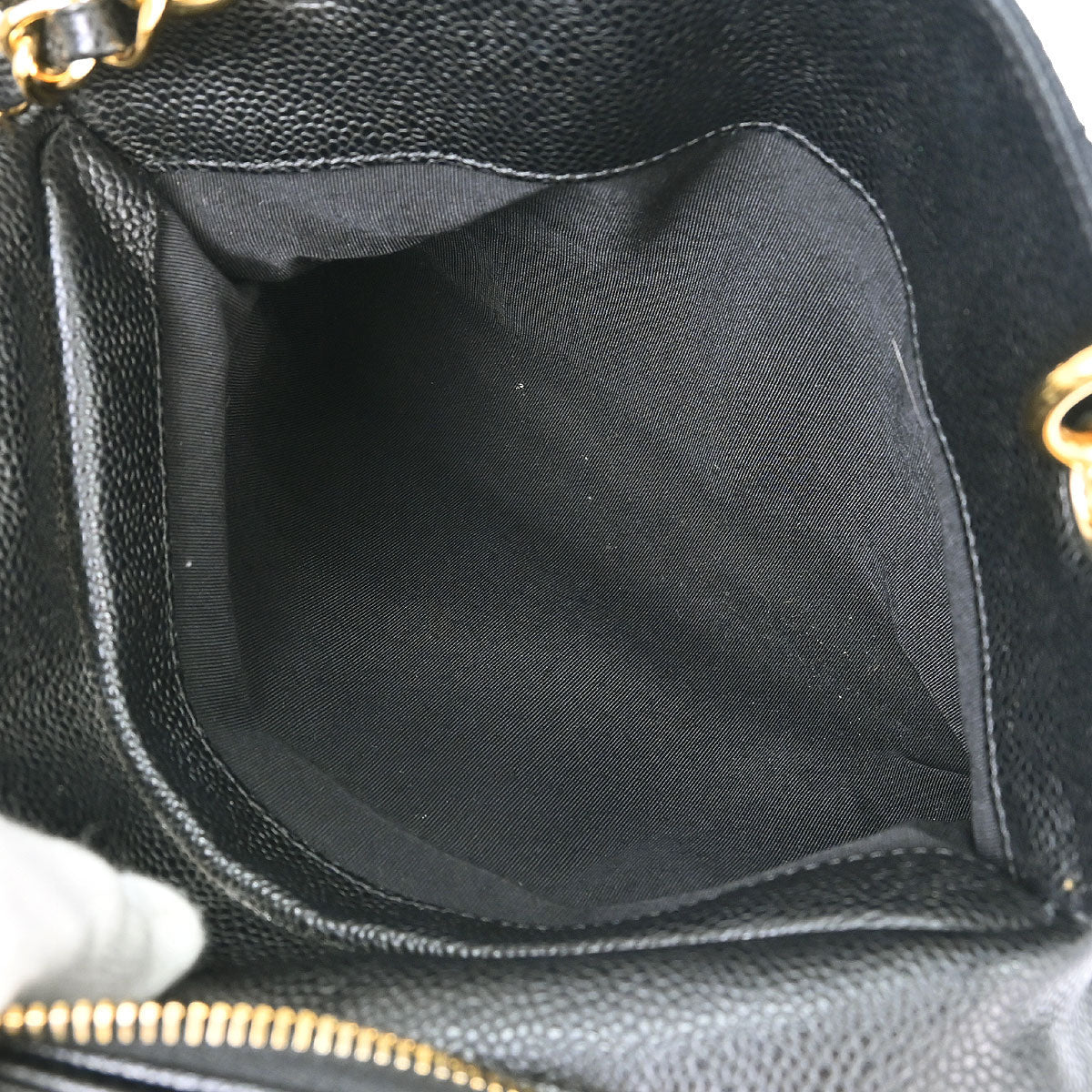 Chanel 2005-2006 Black Caviar Skin Petite Timeless Tote PTT Chain Handbag