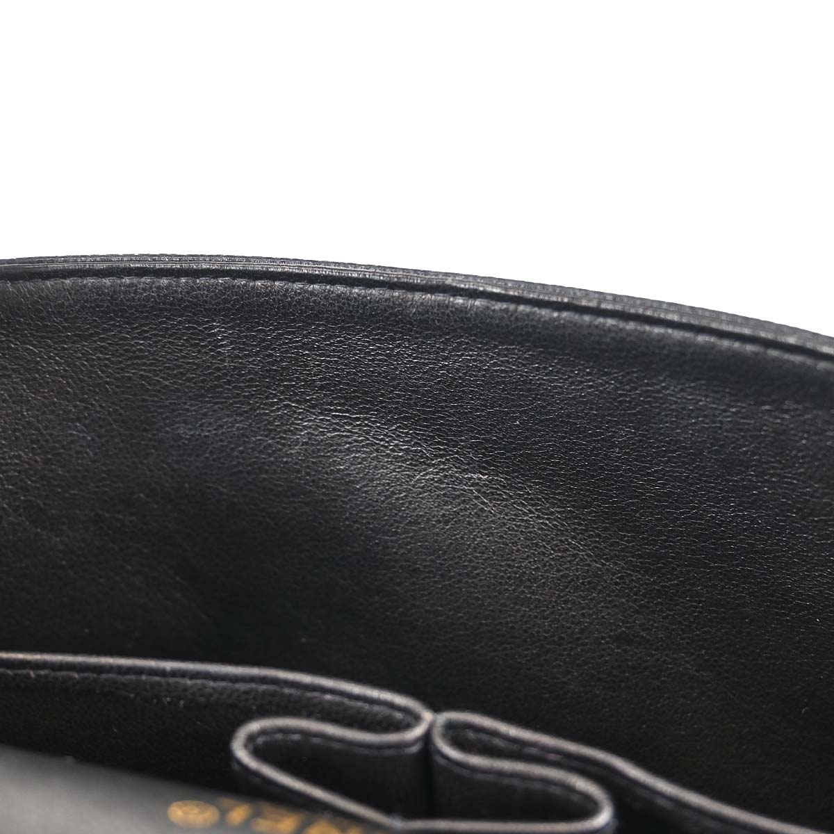 Chanel 2002-2003 Black Caviar Skin Medium Classic Double Flap Shoulder Bag
