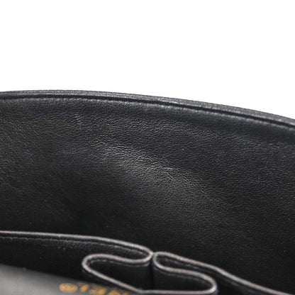 Chanel 2002-2003 Black Caviar Skin Medium Classic Double Flap Shoulder Bag