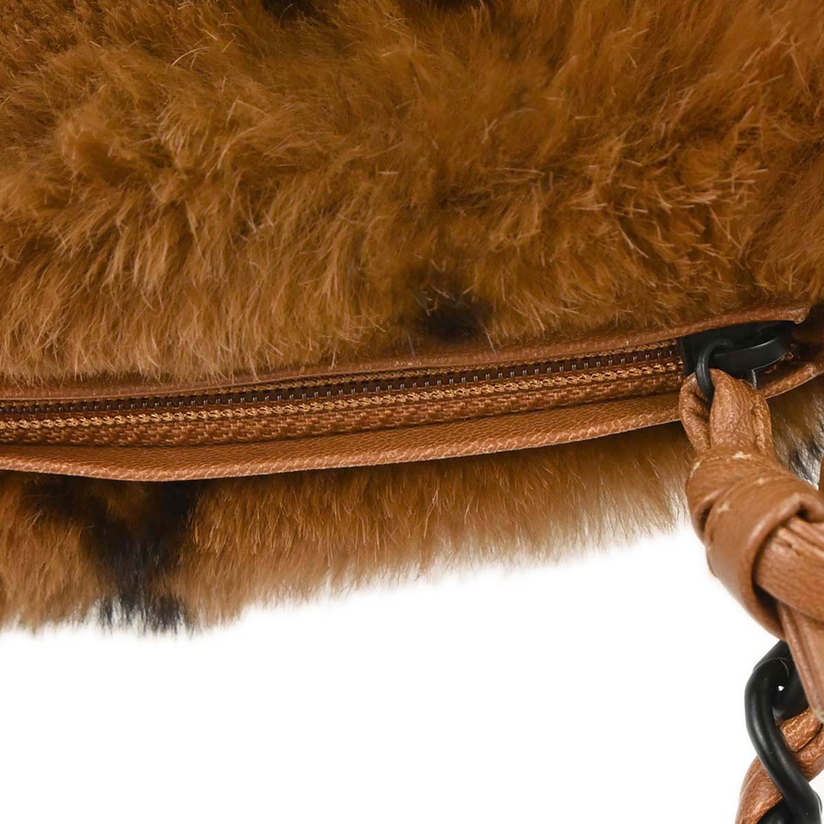 Chanel Brown Rabbit Fur Tote Handbag