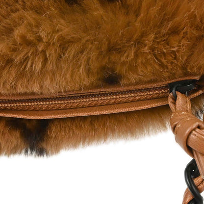 Chanel Brown Rabbit Fur Tote Handbag