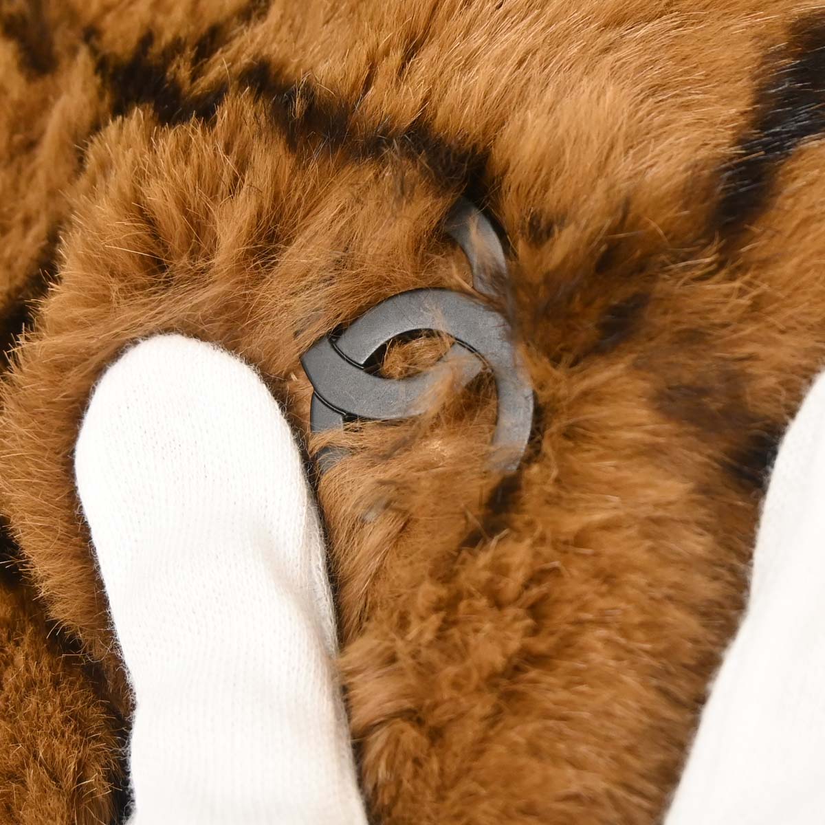 Chanel Brown Rabbit Fur Tote Handbag