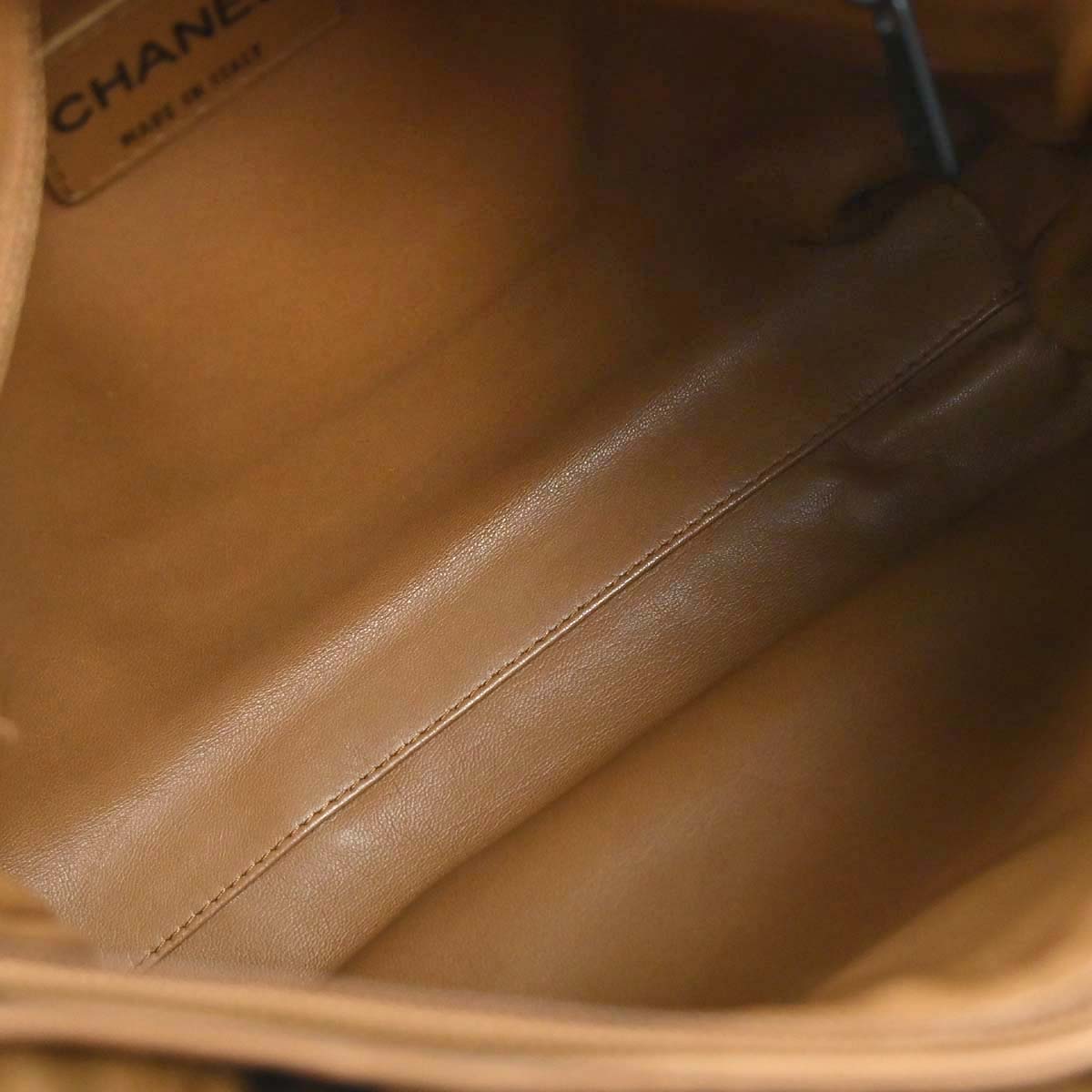 Chanel Brown Rabbit Fur Tote Handbag