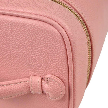 Chanel 2003-2004 Pink Caviar Skin Timeless Vanity Handbag