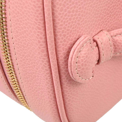 Chanel 2003-2004 Pink Caviar Skin Timeless Vanity Handbag