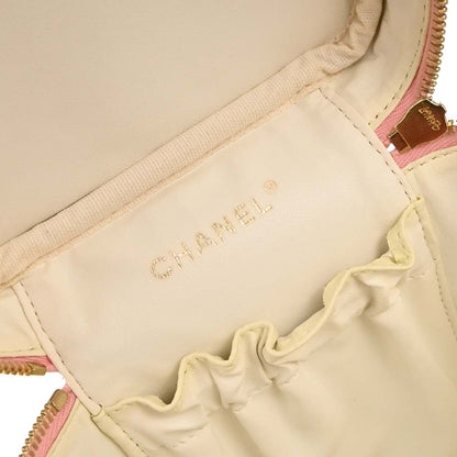 Chanel 2003-2004 Pink Caviar Skin Timeless Vanity Handbag