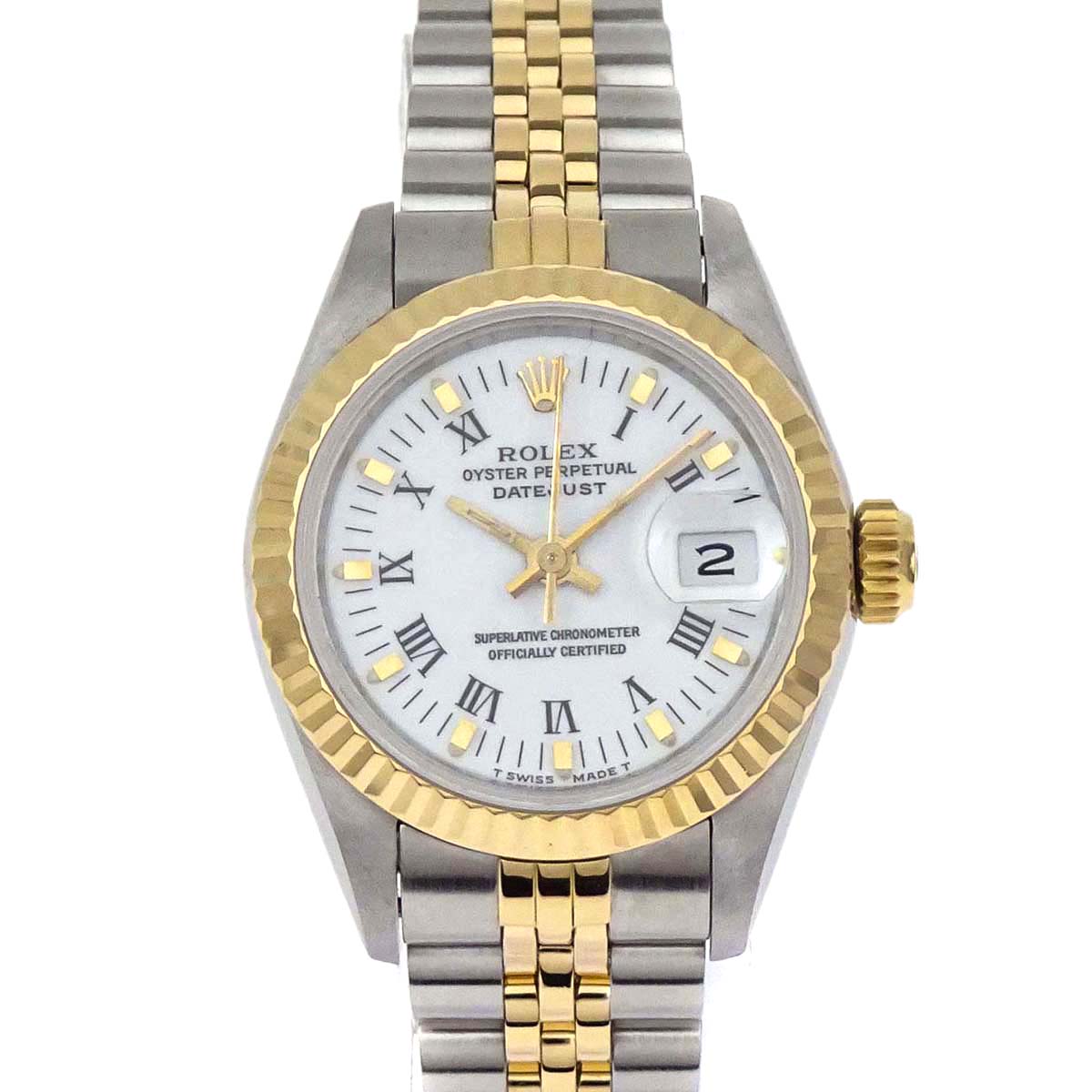 Rolex Oyster Perpetual Datejust 26mm Ref.69173 Watch SS 18KYG