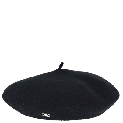 Chanel Beret Hat Black