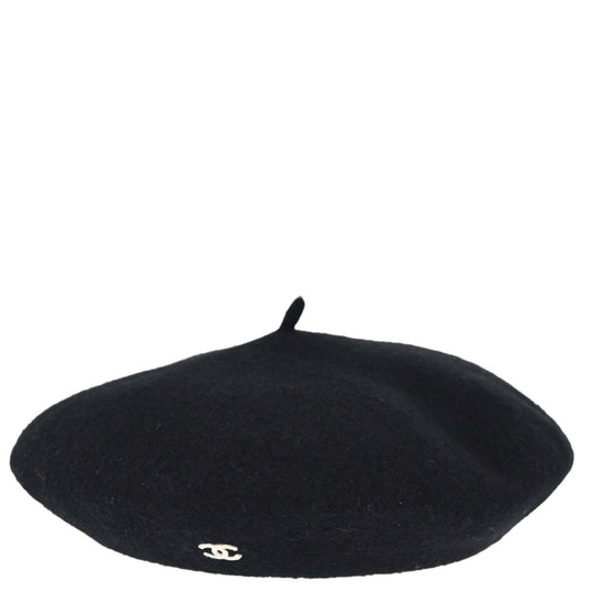 Chanel Beret Hat Black