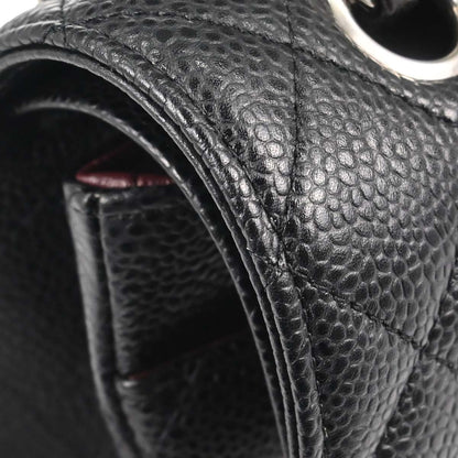 Chanel Black Caviar Skin Medium Classic Double Flap Shoulder Bag