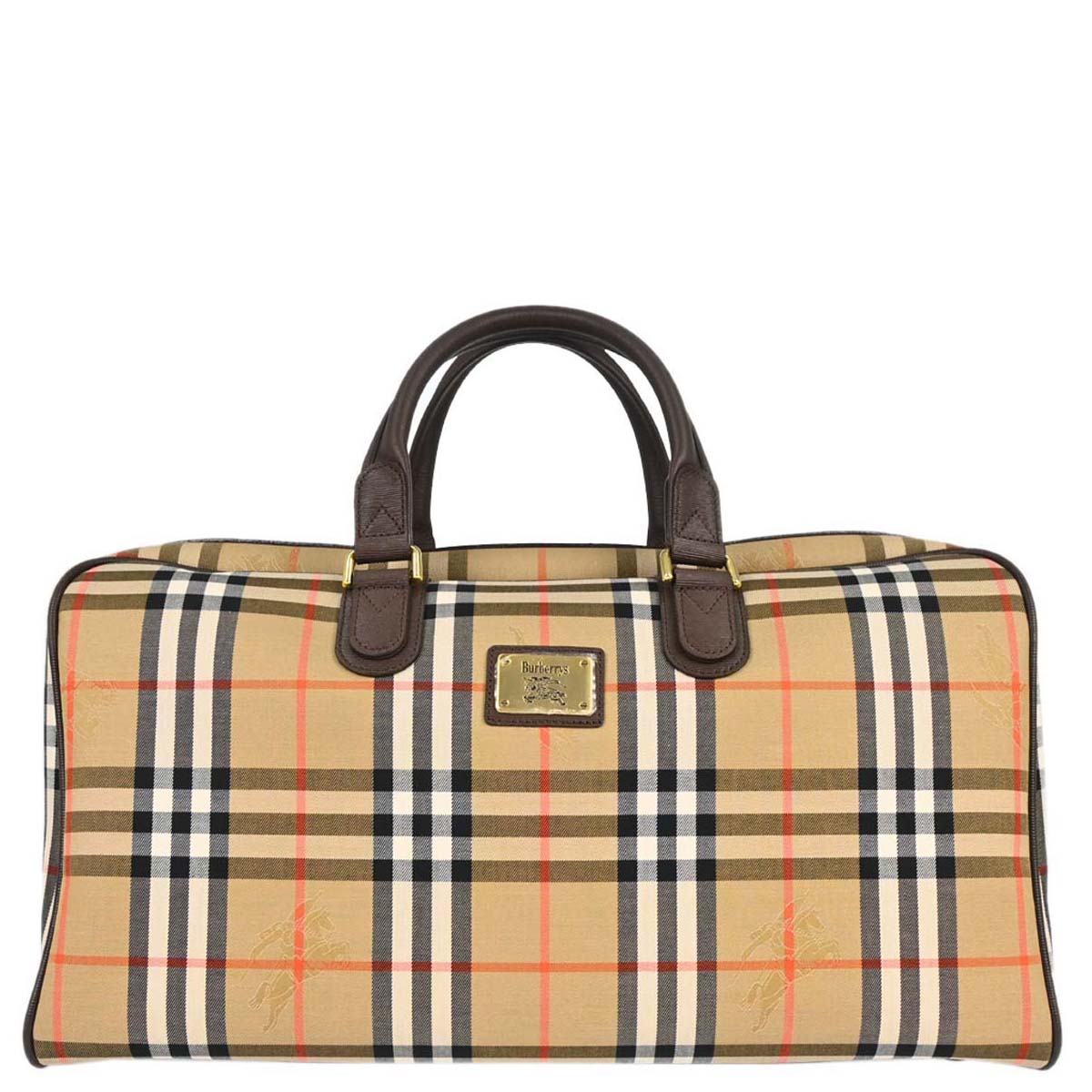 Burberrys Beige House Check Duffle Handbag