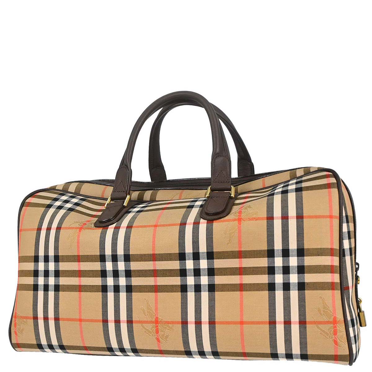 Burberrys Beige House Check Duffle Handbag