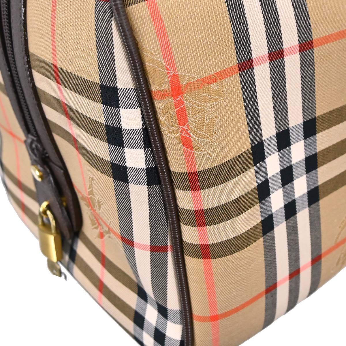 Burberrys Beige House Check Duffle Handbag