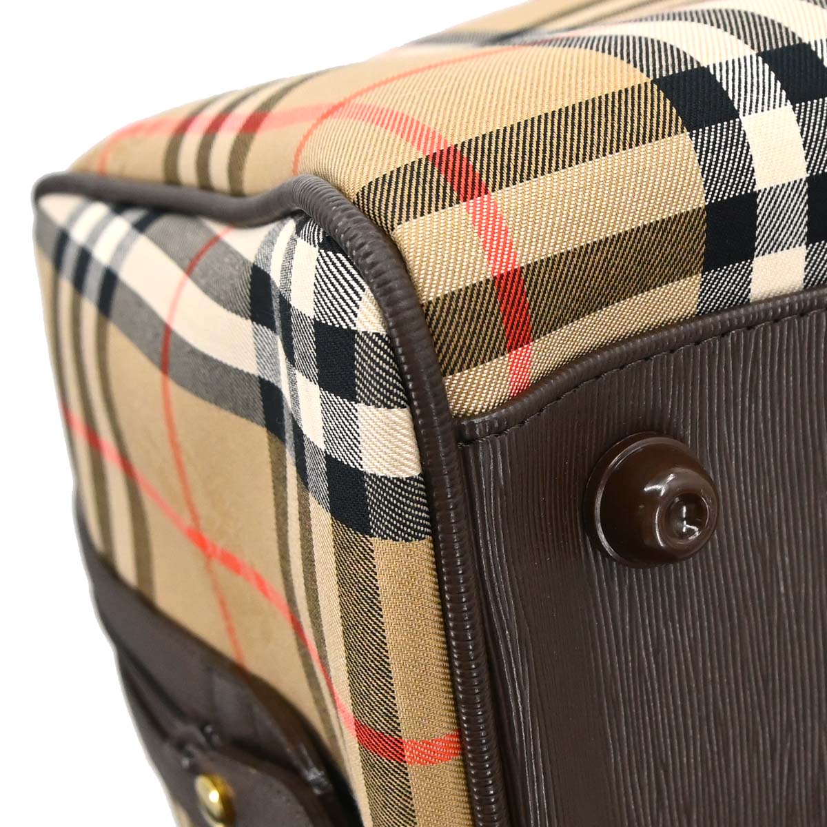 Burberrys Beige House Check Duffle Handbag
