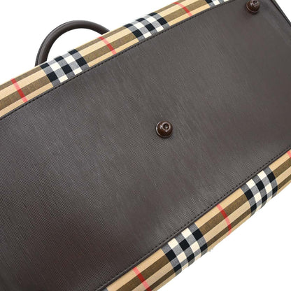 Burberrys Beige House Check Duffle Handbag