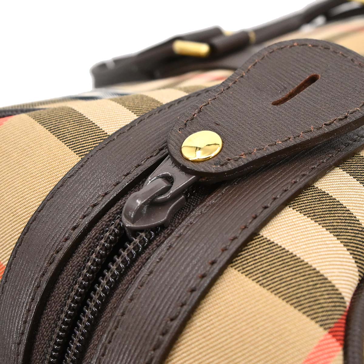 Burberrys Beige House Check Duffle Handbag