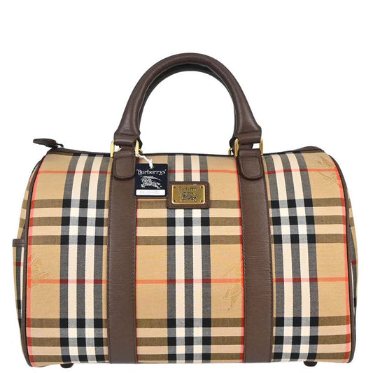 Burberrys Beige House Check Handbag