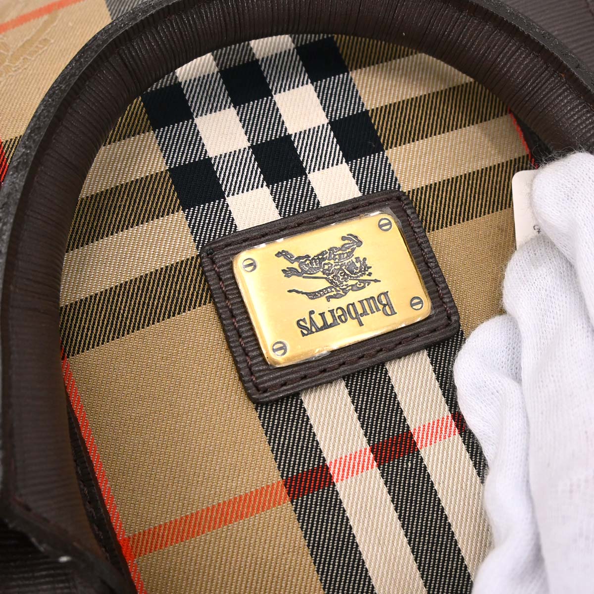 Burberrys Beige House Check Handbag