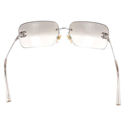 Chanel Sunglasses Eyewear Brown Rhinestone 62□17 120 Small Good