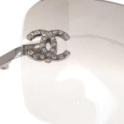 Chanel Sunglasses Eyewear Brown Rhinestone 62□17 120 Small Good