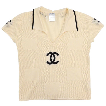 Chanel 2001 Cruise Cashmere V-neck Polo Top #42