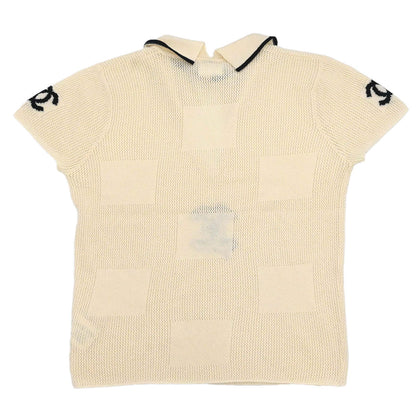 Chanel 2001 Cruise Cashmere V-neck Polo Top #42