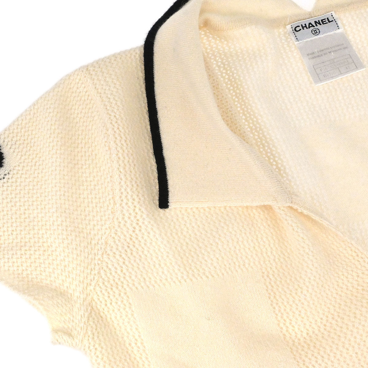 Chanel 2001 Cruise Cashmere V-neck Polo Top #42