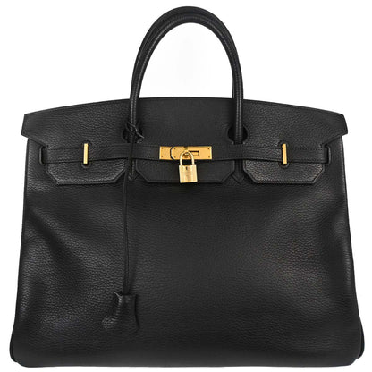 Hermes Black Ardennes Birkin 40 Handbag