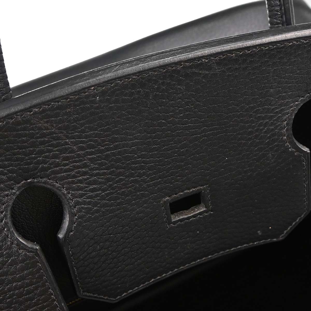 Hermes Black Ardennes Birkin 40 Handbag