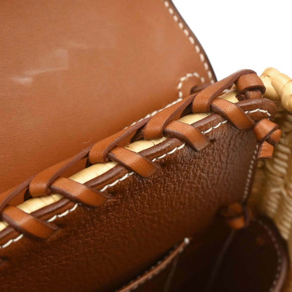 Hermes Fauve Barenia Kelly Picnic Handbag