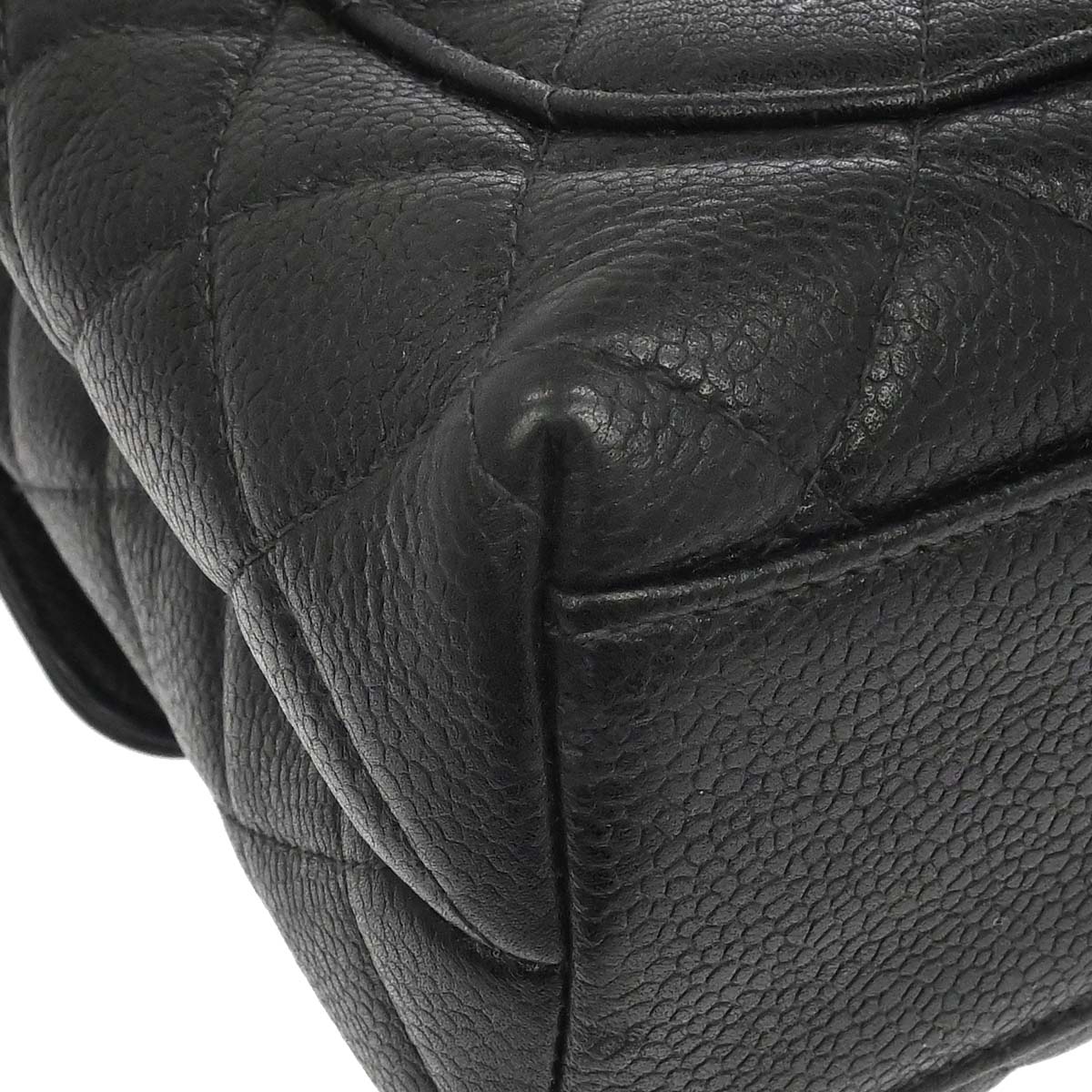 Chanel 1996-1997 Black Caviar Skin Kelly Top Handle Handbag