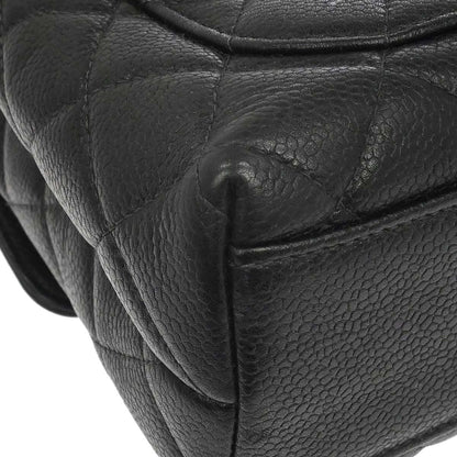 Chanel 1996-1997 Black Caviar Skin Kelly Top Handle Handbag