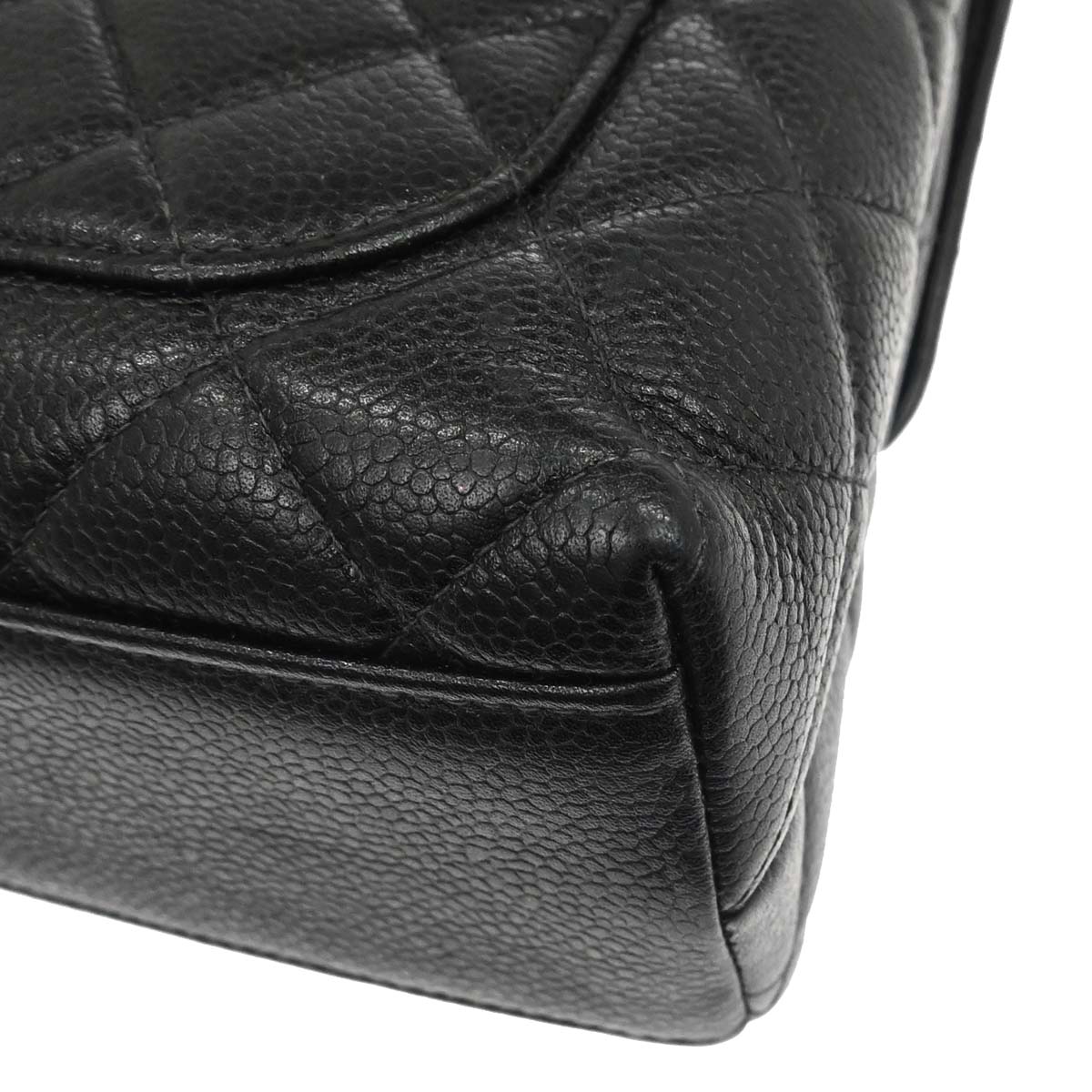 Chanel 1996-1997 Black Caviar Skin Kelly Top Handle Handbag