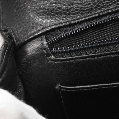 Chanel 1996-1997 Black Caviar Skin Kelly Top Handle Handbag