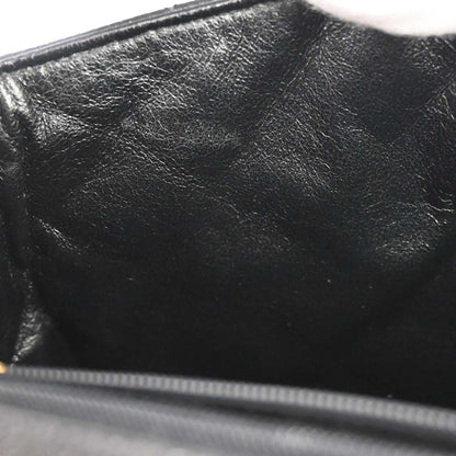 Chanel 1996-1997 Black Caviar Skin Kelly Top Handle Handbag