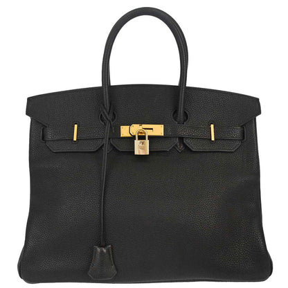Hermes Black Togo Birkin 35 Handbag