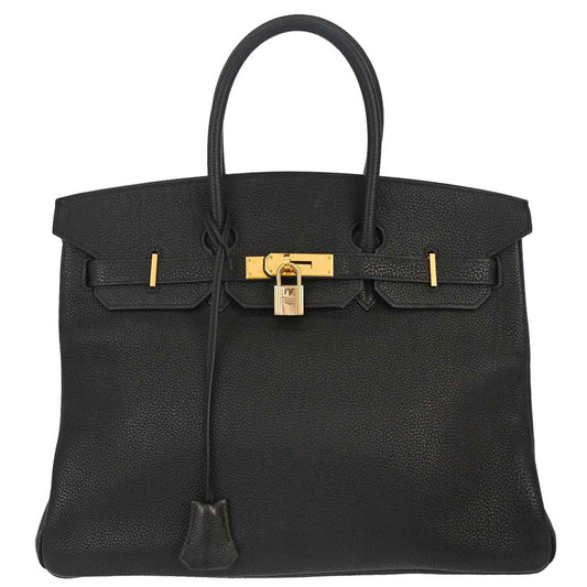 Hermes Black Togo Birkin 35 Handbag