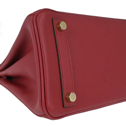 Hermes Rouge Grenade Swift Birkin 25 Handbag