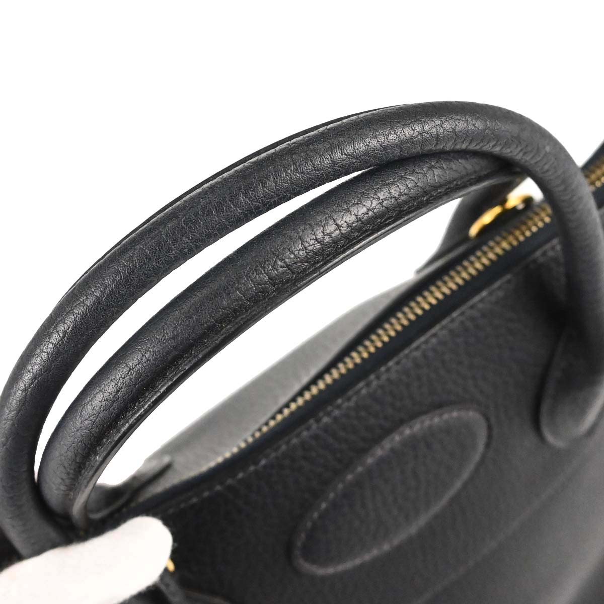 Hermes Blue Indigo Taurillon Clemence Bolide 35 2way Shoulder Handbag
